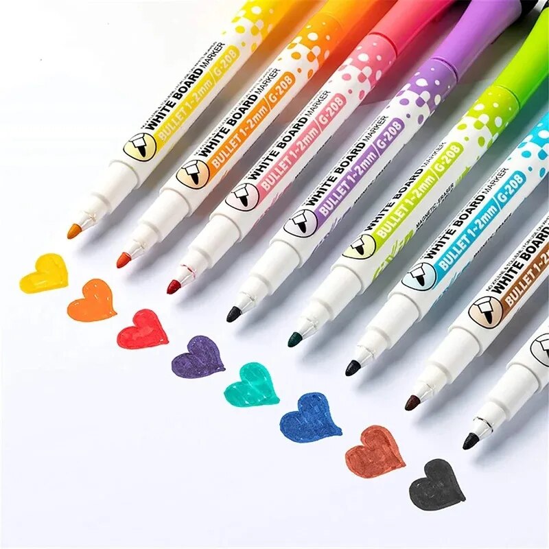 Correction Pen Fine - 8 Colors Whiteboard Pens, Fine Tip