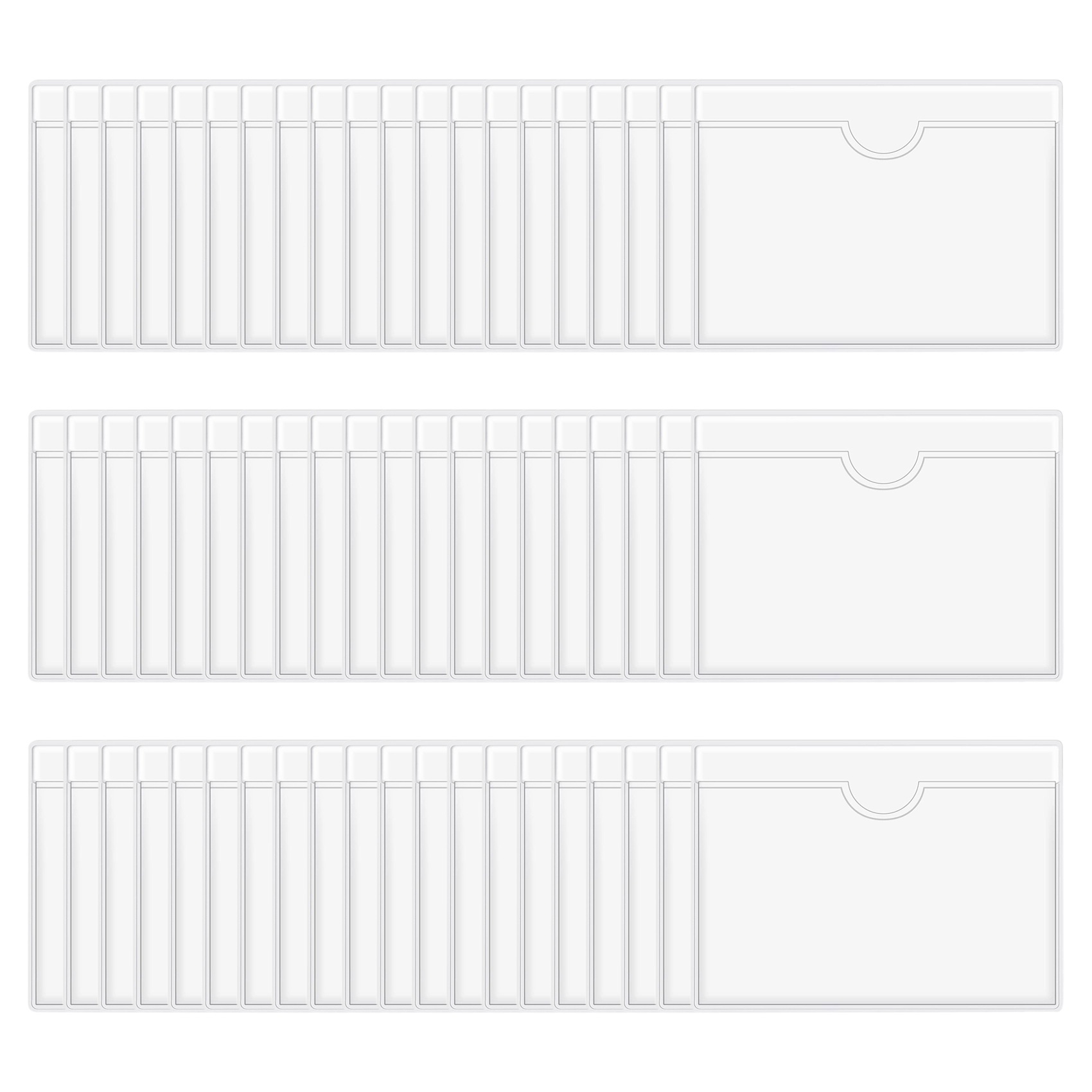 Index Card Holder - 60Pcs Self-Adhesive Label Holder Card Pockets