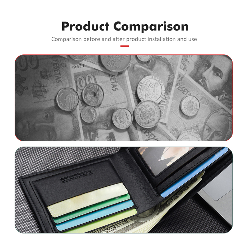 Car Mounted Leather Wallet Cre - Index Card Holder recension och pris