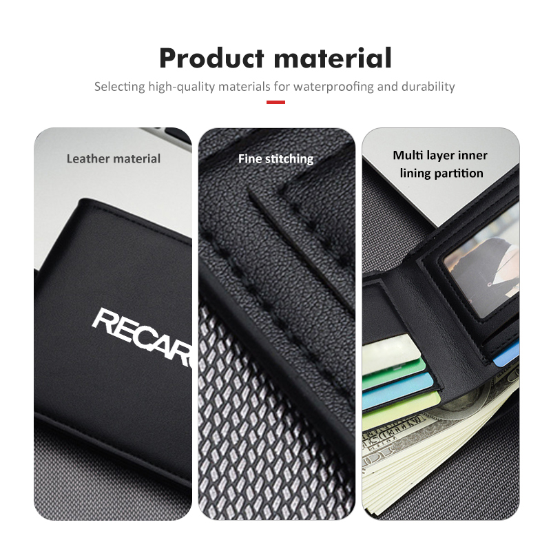 Car Mounted Leather Wallet Cre - Index Card Holder recension och pris