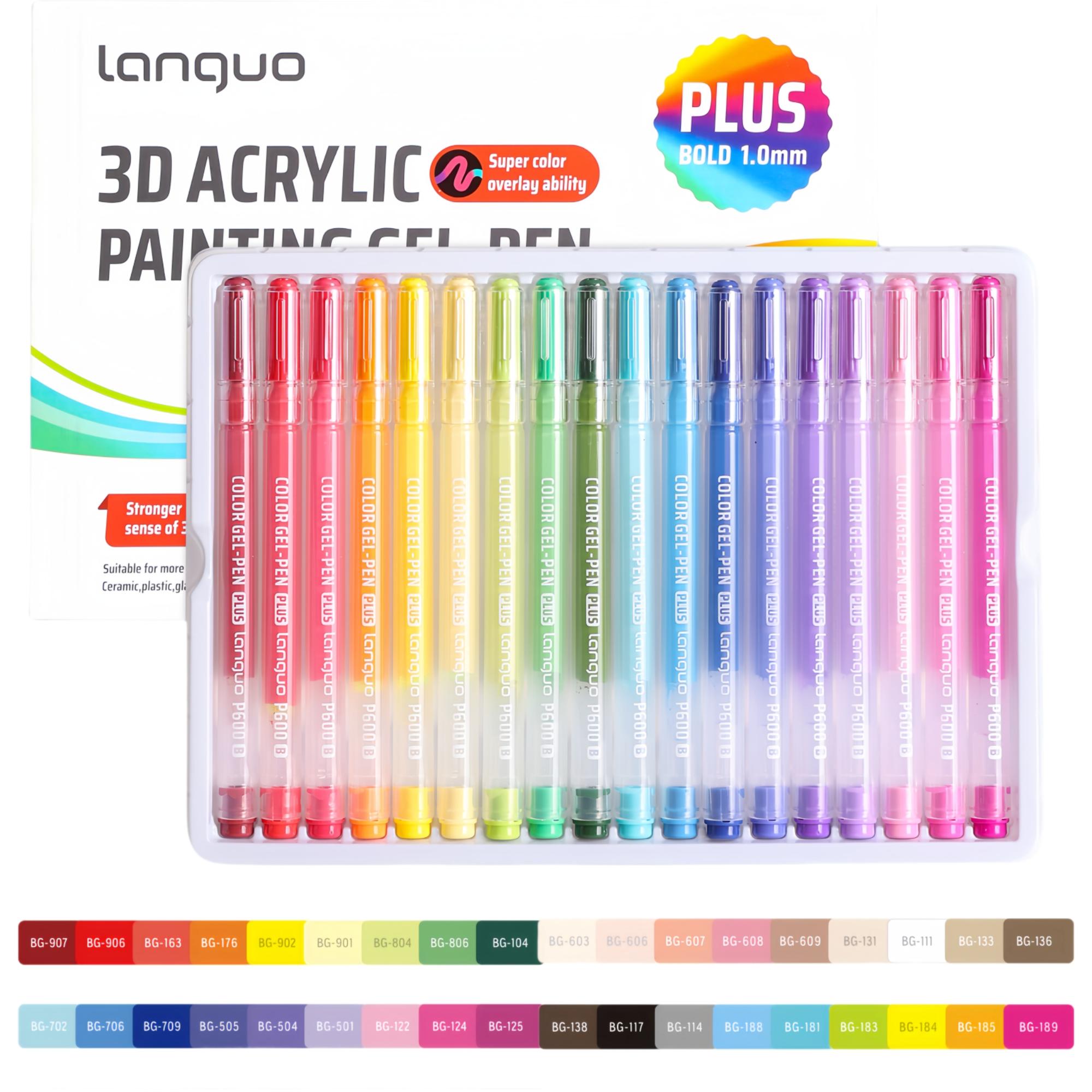 Languo 54-Color 3D Effect Acry - Copic Marker Sketch recension och pris