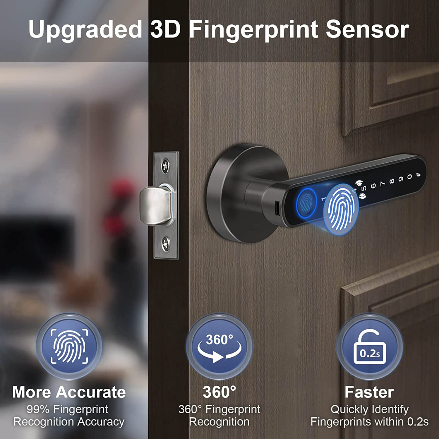 Smart Fingerprint Door Lock Ha - Letter Opener Brass recension och pris