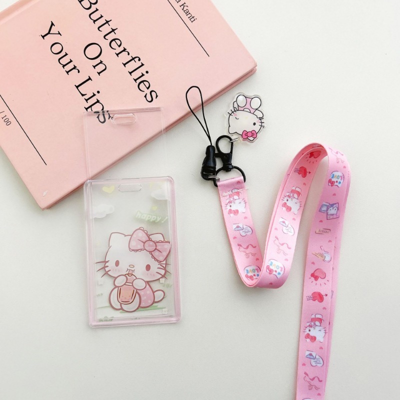 Cute Cartoon Lanyard Transpare - Index Card Holder recension och pris